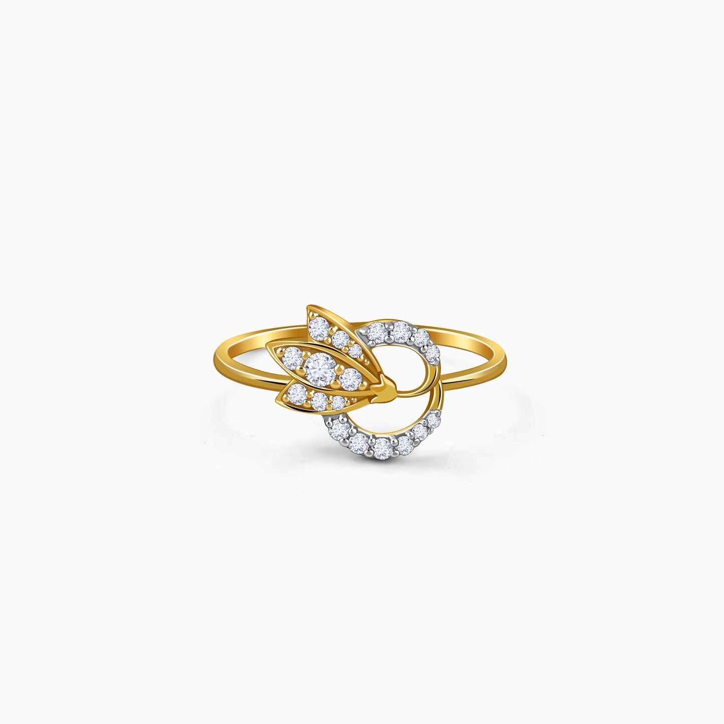 Gold Tria Bloom Lab Grown Diamond Ring (Size 12)