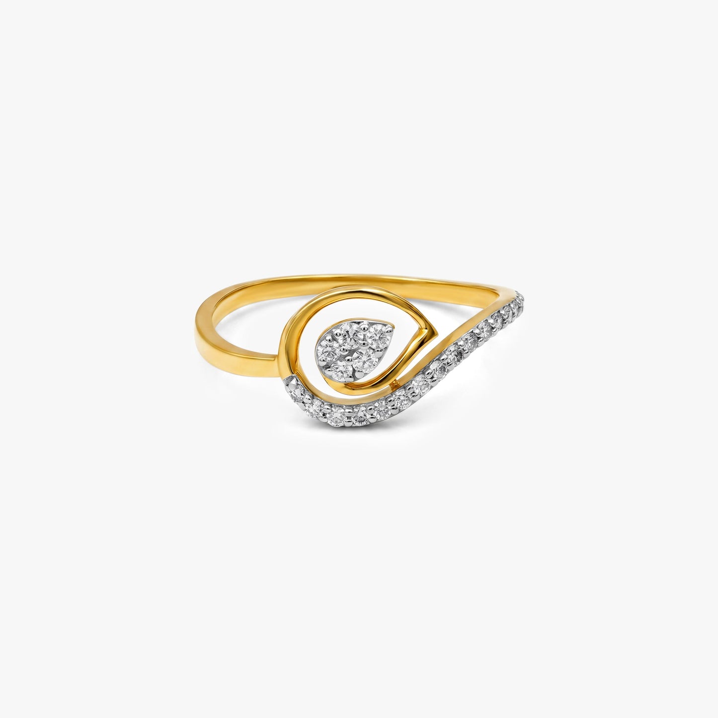 Gold Halo Current Lab Grown Diamond Ring (Size 12)