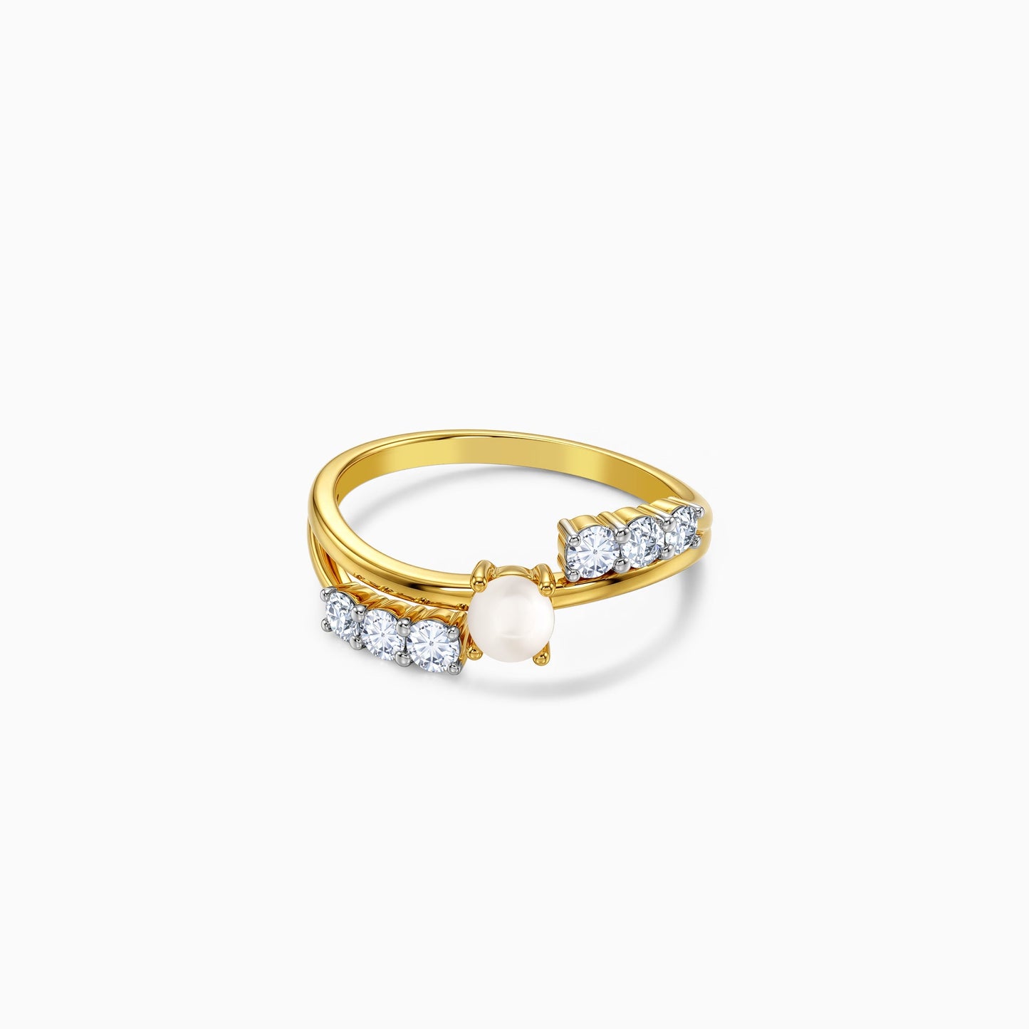 Anushka Sharma Gold Centre of Calm Lab Grown Diamond Ring (Size 12)