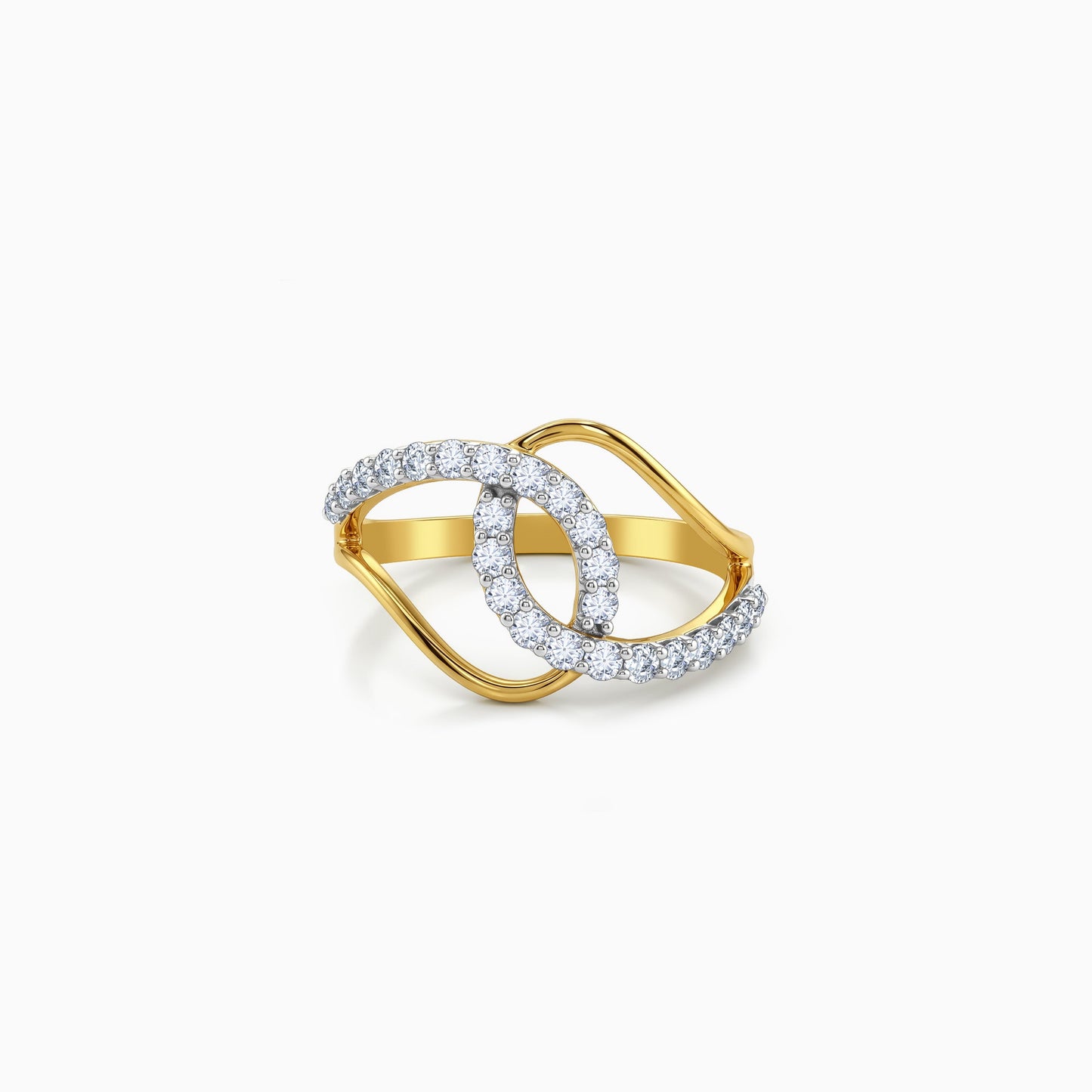 Gold Gilded Entwine Lab Grown Diamond Ring (Size 12)