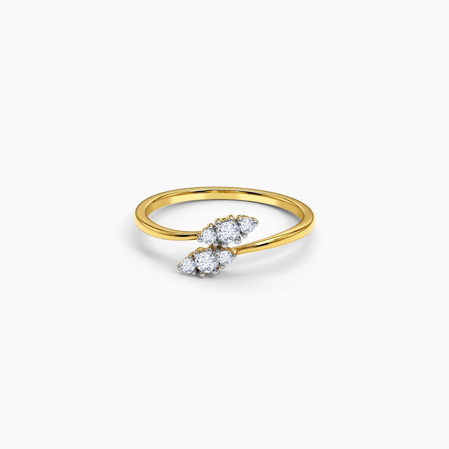 Gold Liora Twist Lab Grown Diamond Ring (Size 12)