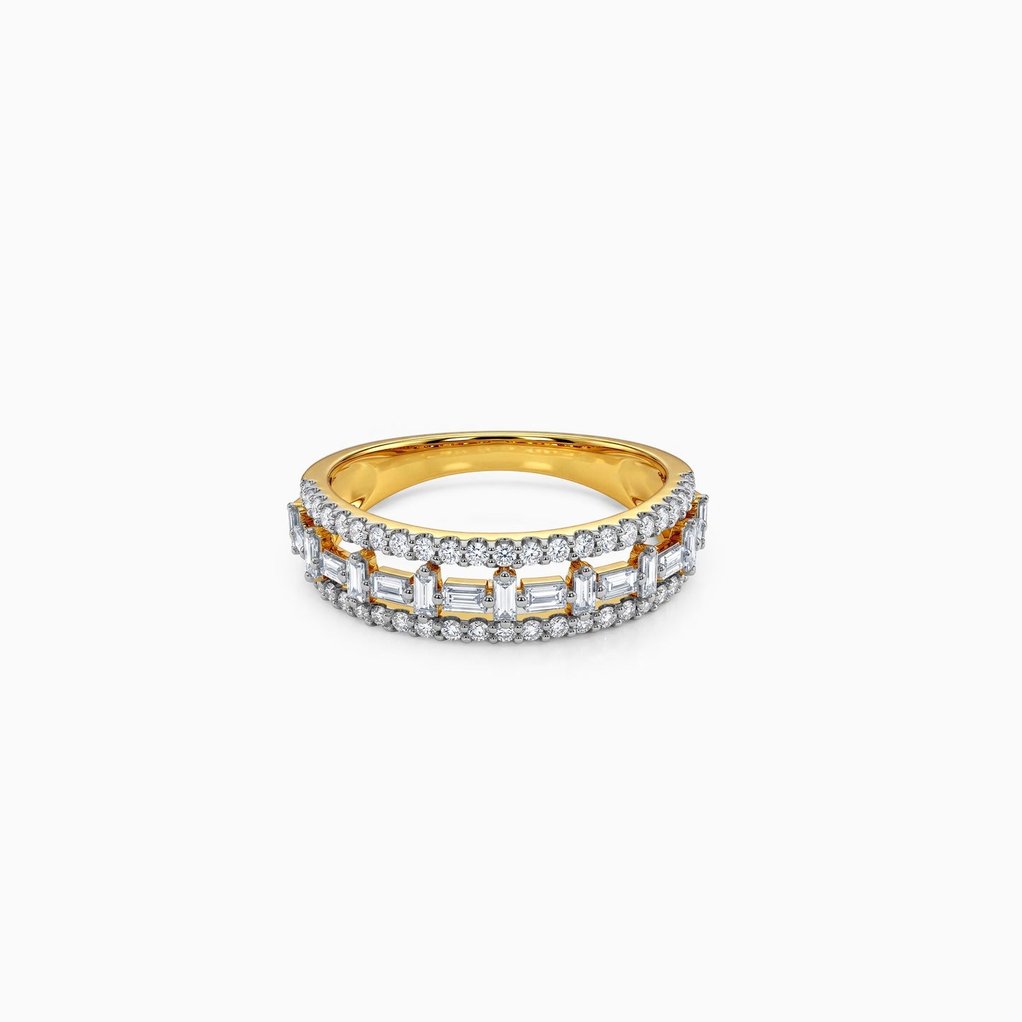 Anushka Sharma Gold Eternal Frame Lab Grown Diamond Ring (Size 12)