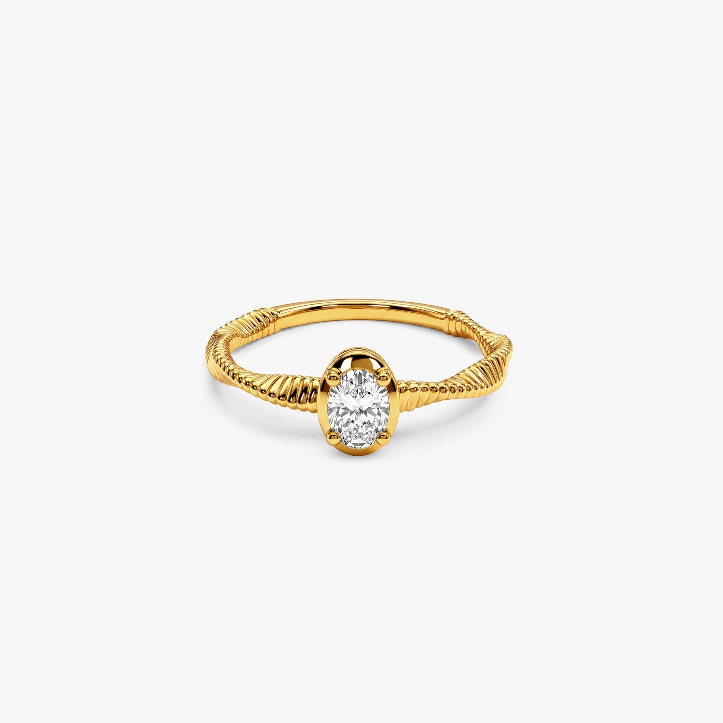Gold Soleil Whisper Lab Grown Diamond Ring (Size 12)