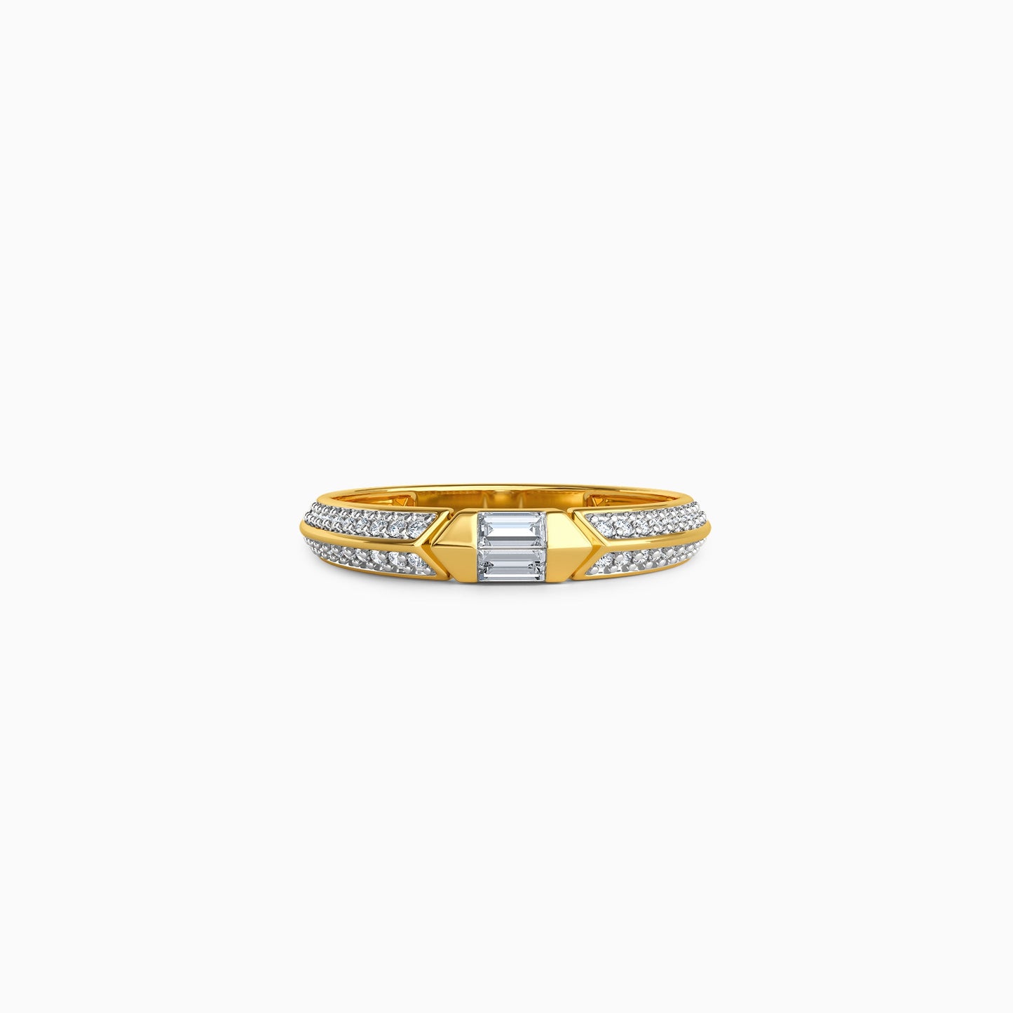 Gold Solarae Drift Lab Grown Diamond Ring (Size 12)