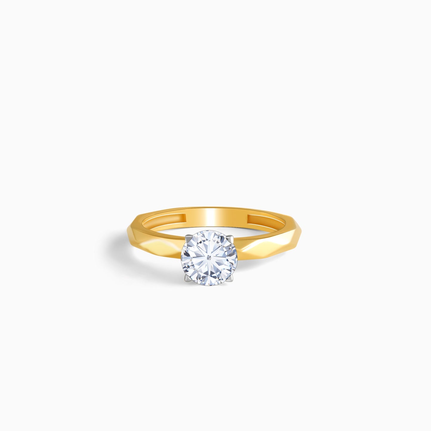 Anushka Sharma Gold Vow Solitaire Lab Grown Diamond Ring