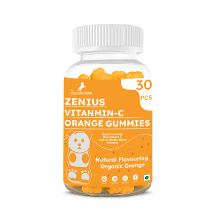 Zenius Vitamin C Orange Gummies for Skin and Hair Health