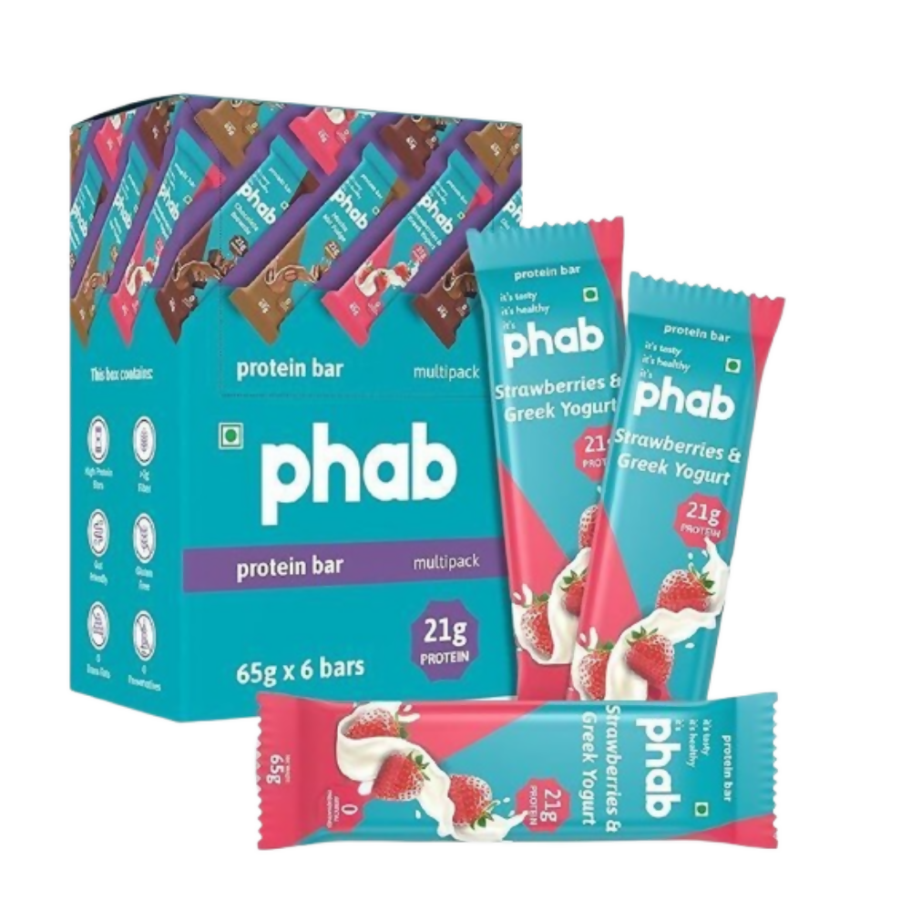 Phab Protein Bars With Protein Strawberries & Greek Yogurt