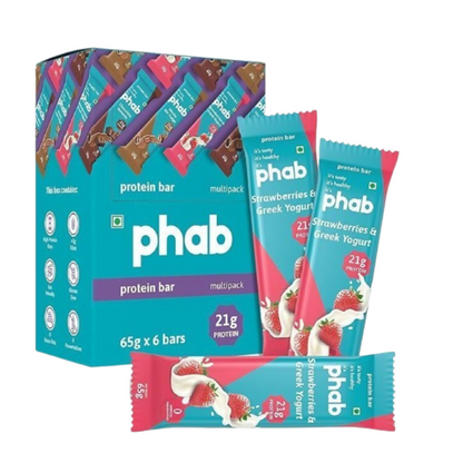 Phab Protein Bars With Protein Strawberries & Greek Yogurt