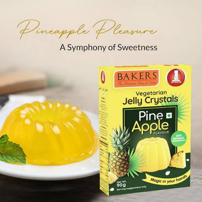 BAKERS Jelly Crystal Set of 4 - Mango, Pineapple, Litchi & Orange