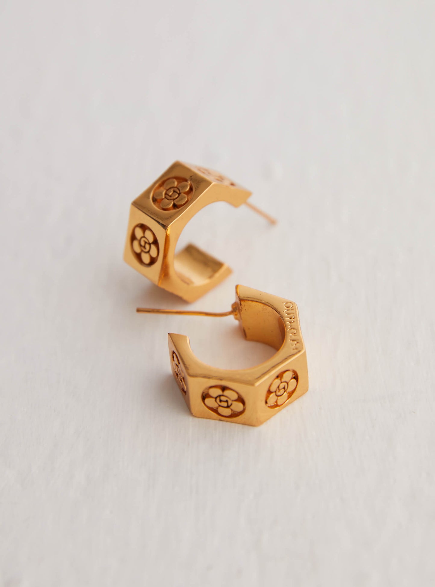 OH Poppi Bolt Mini Hoop Earrings