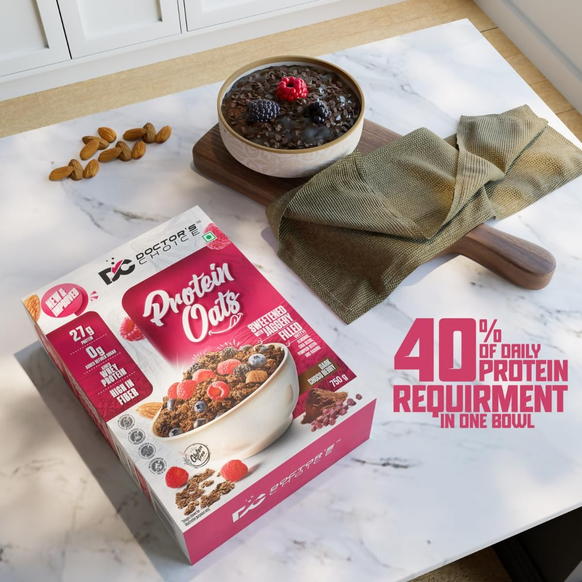 Dc Doctors Choice High Protein Oats ( Dark Choco Berry Flavor)