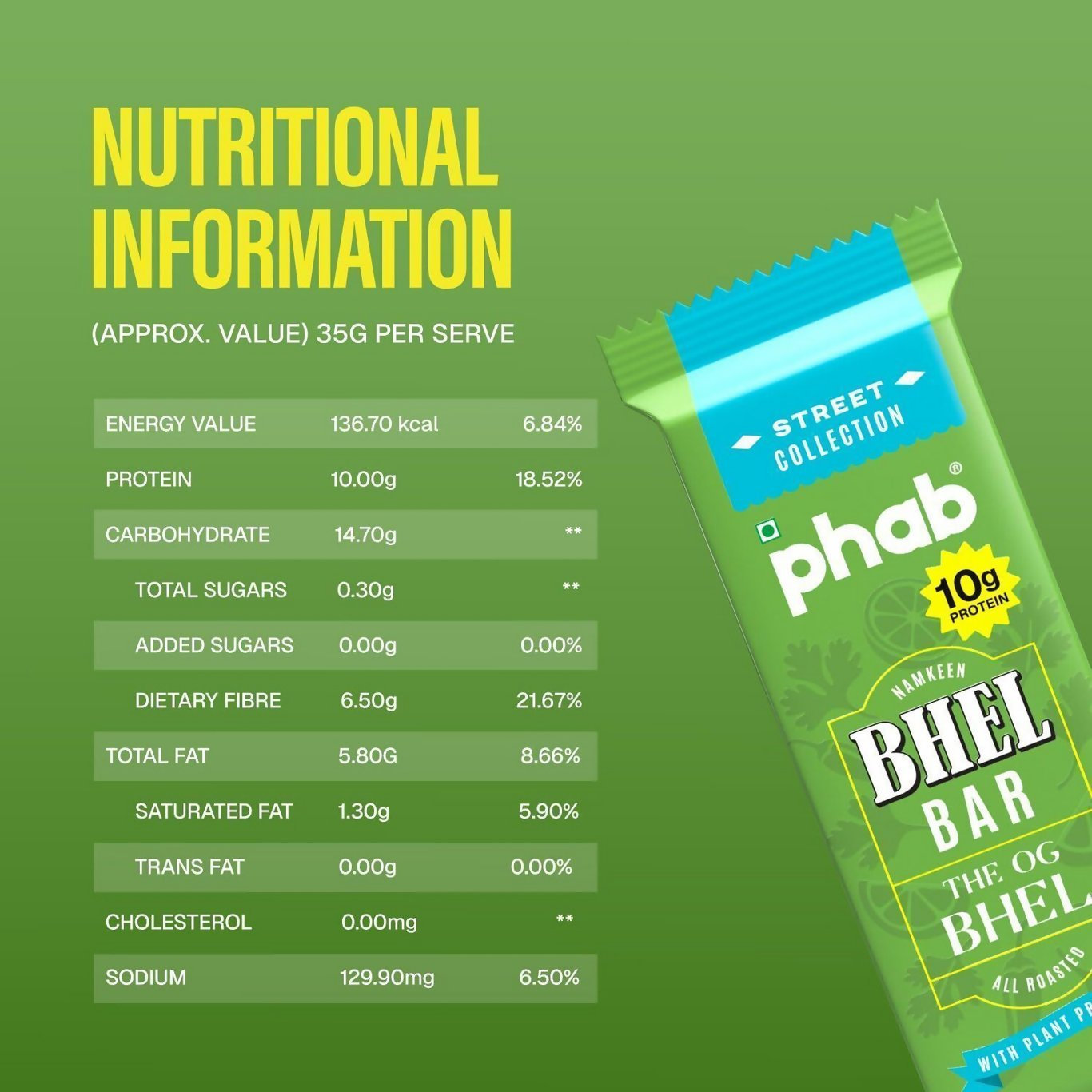 Phab OG Bhel Flavour Protein Bars