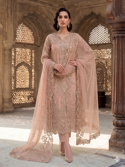 Teeya Creation Womens New Net With Heavy Embroiedery With Sequence Work Kurta Set