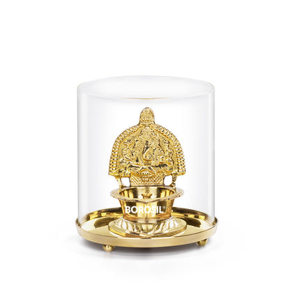 My Borosil Shree Ganapti Diya Brass, Large