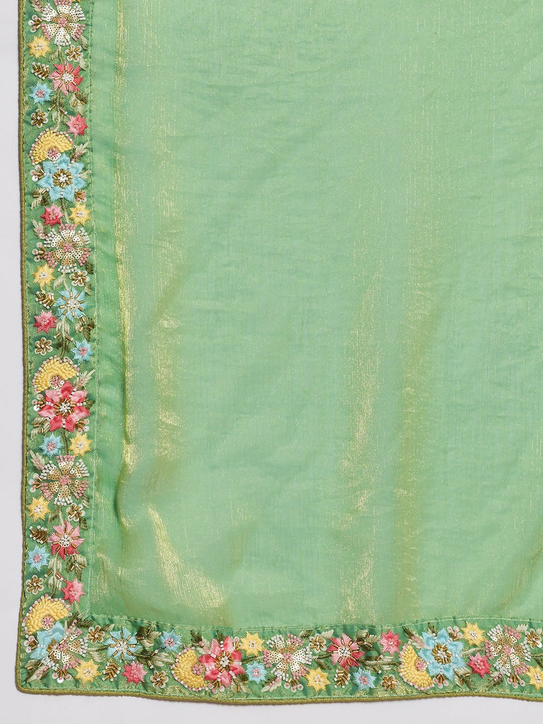 Teeya Creation New Stylish Trendy Party Wear Saree-Light_Green