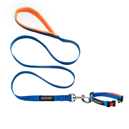 Waggety Dog Leash - Durable Blue Polyester, Length - 5Ft, Comfortable Grip, Stylish Pet Leash for Dogs