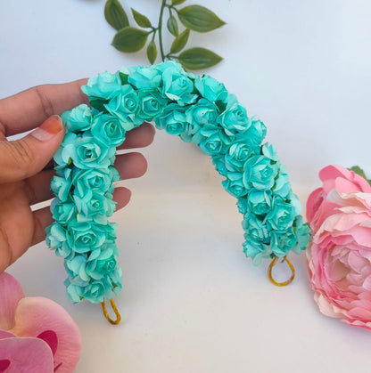 Aquamarine Rose Gajra