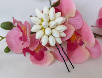 Artificial Jasmine Flower Brooch