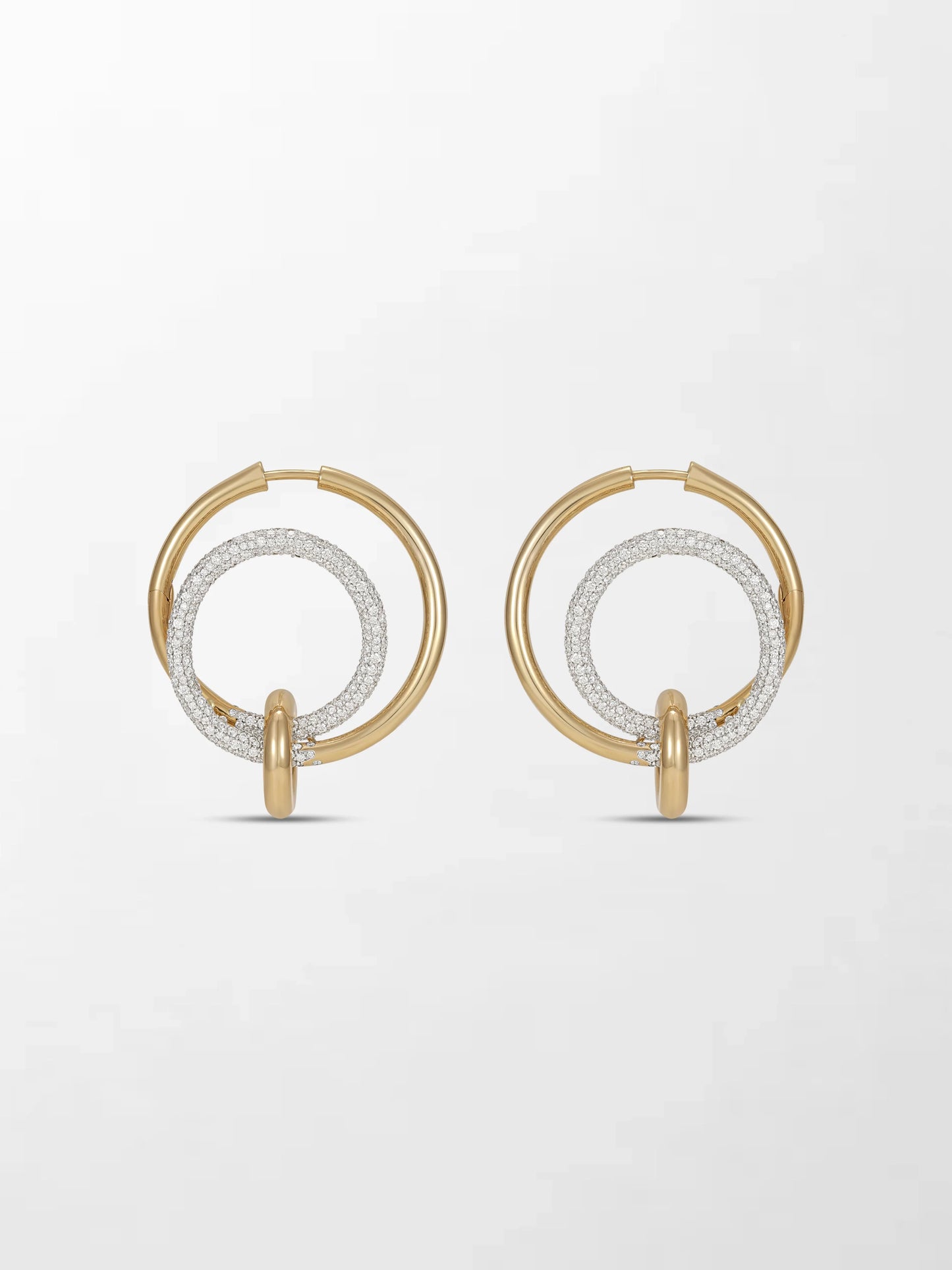 Snow Hoop Drop Earrings