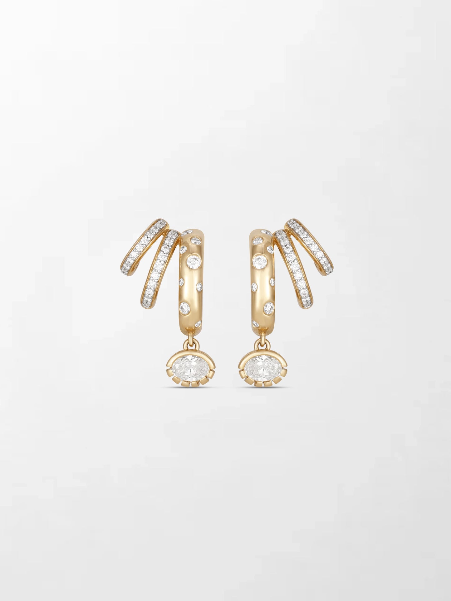 Polkadot Claw Diamond Earrings