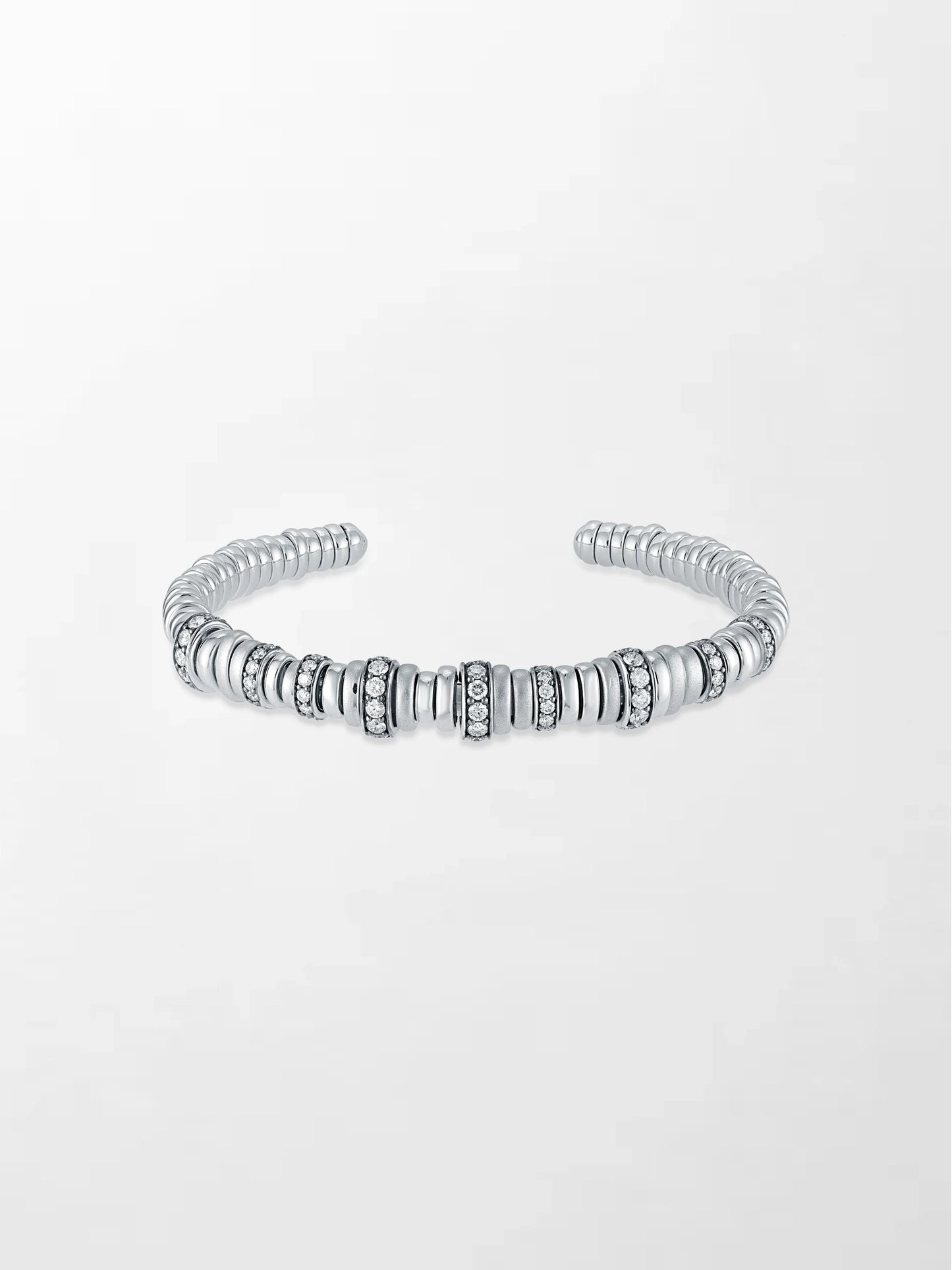 Snow Rondelle Stack Bracelet