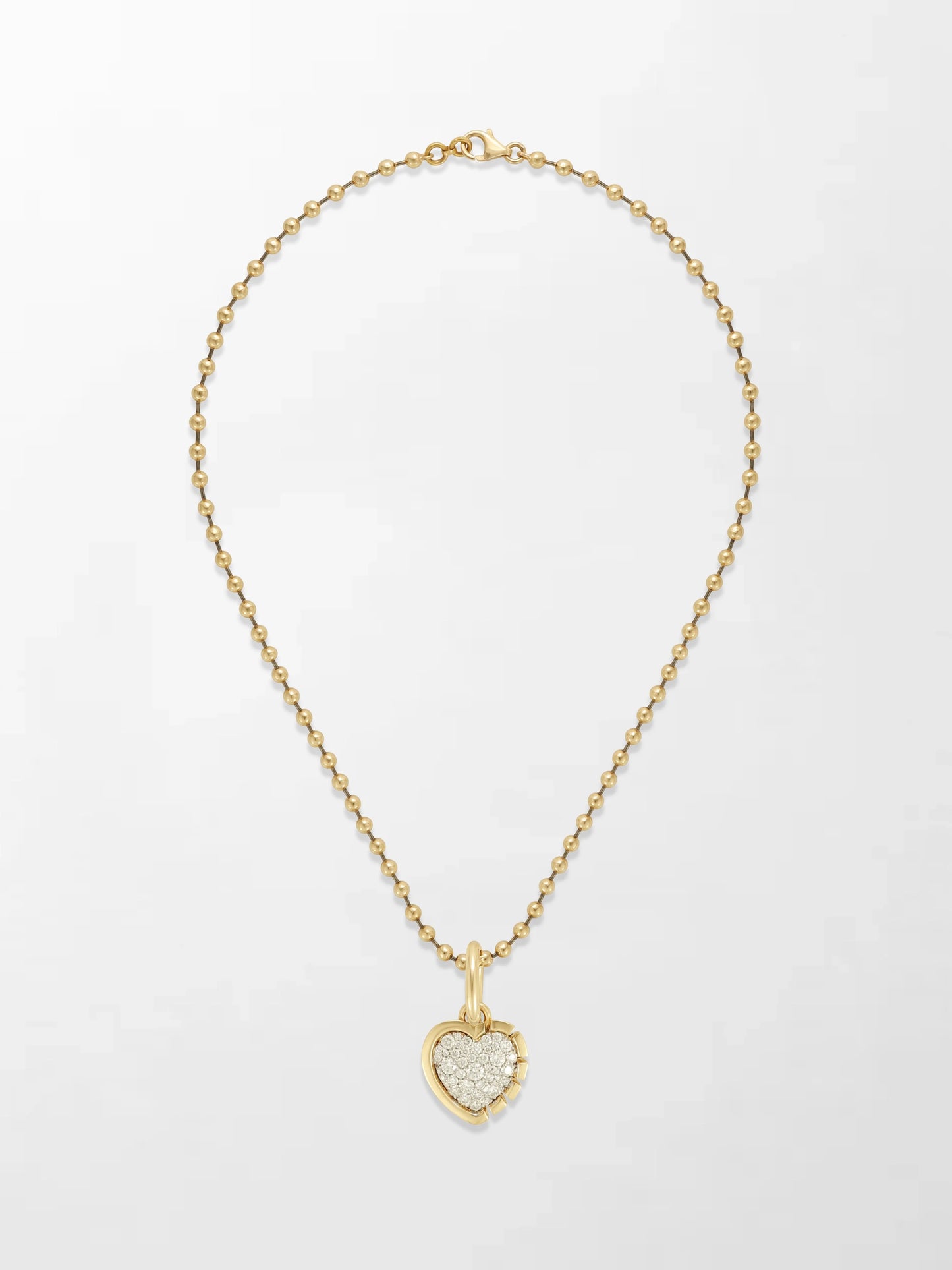 Split Bezel Heartlight Pendant with Ball Chain