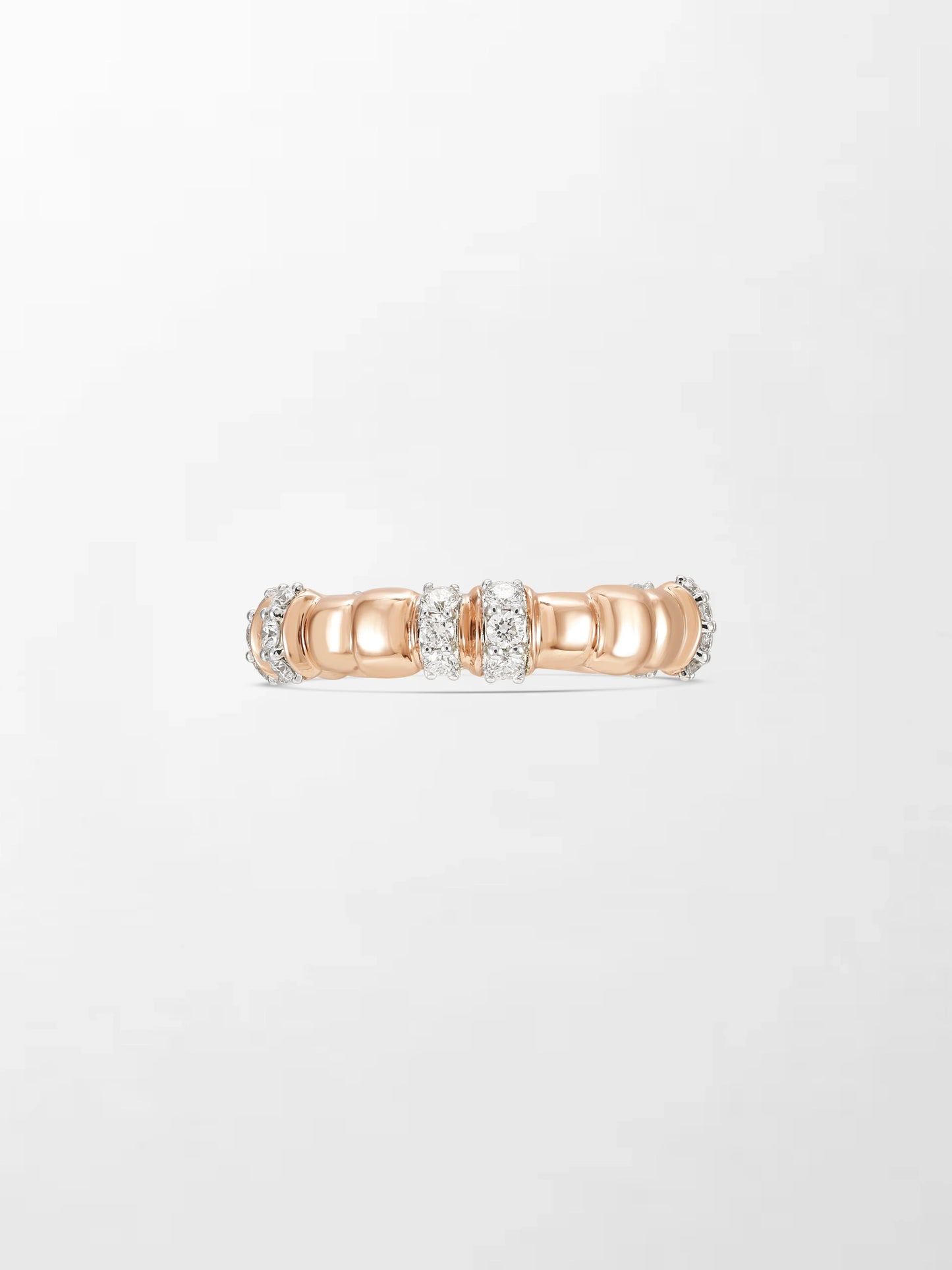 Sleek Rose Grooved Band