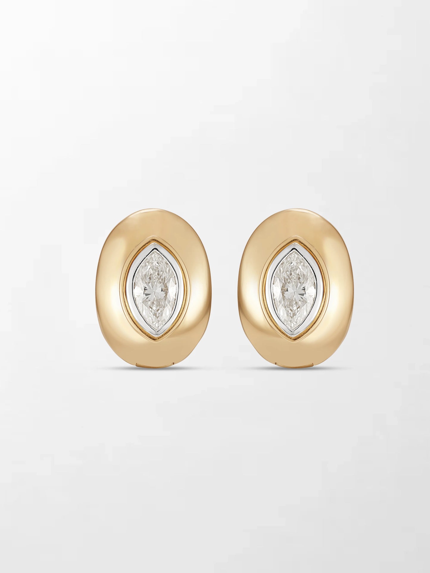 Marquise Curve Huggies