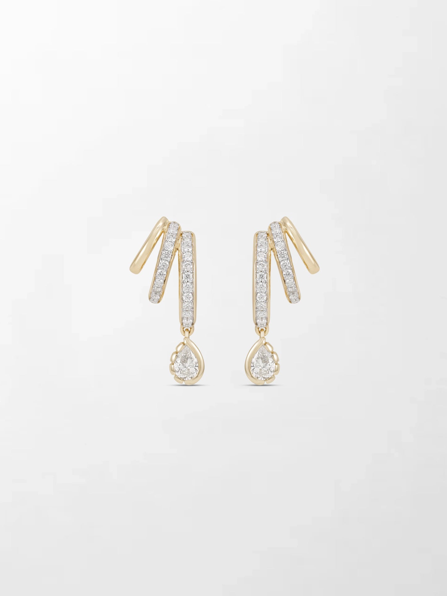 Drop Claw Diamond Earrings