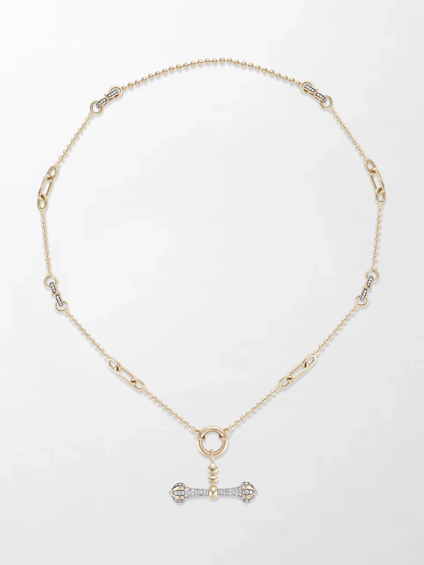 Midnight Diamond Dumbbell T-Bar Chain
