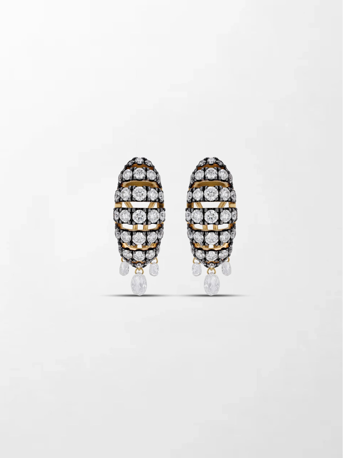 Midnight Grid Diamond Earring