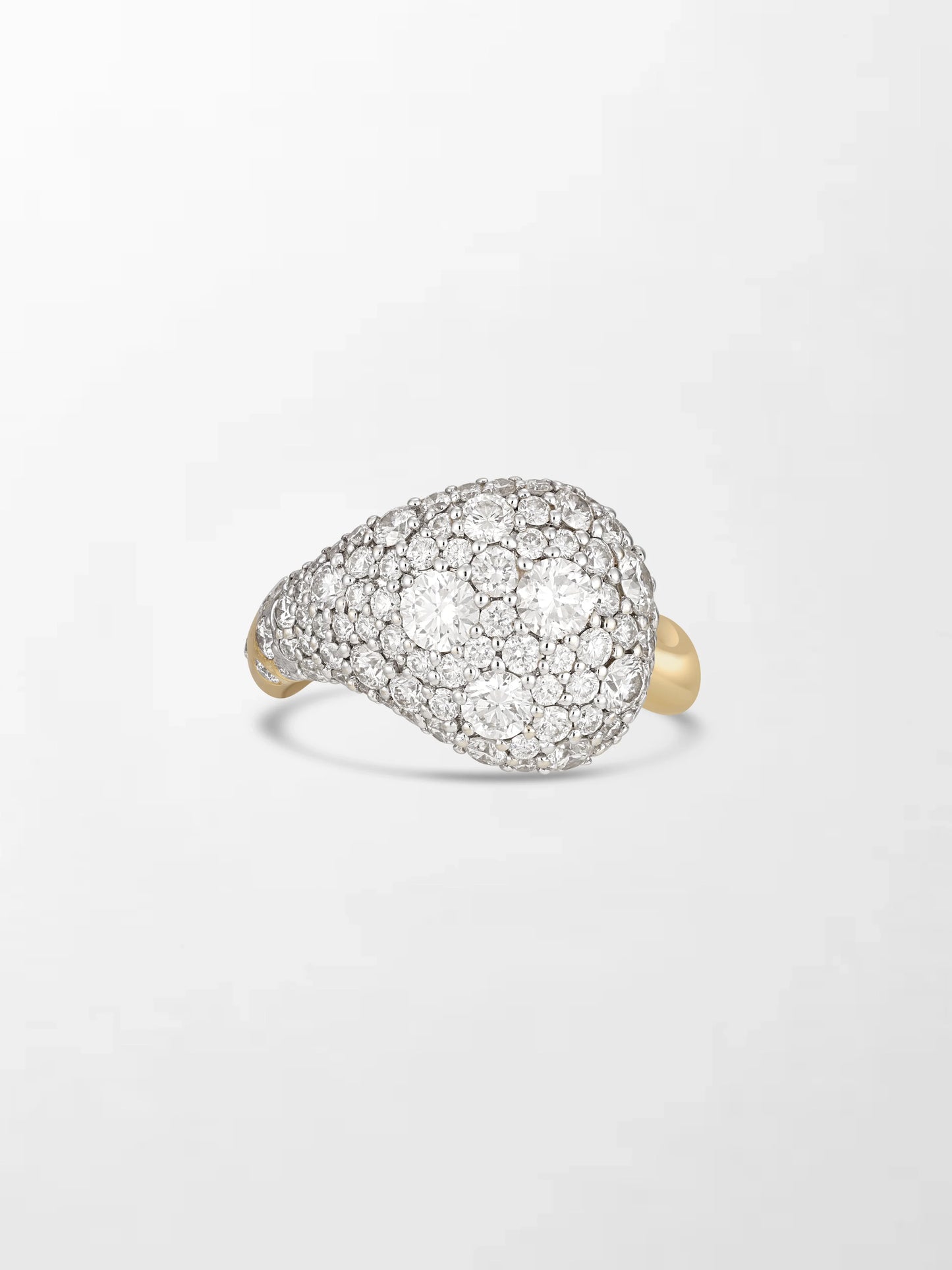 Pear Dome Pave Ring
