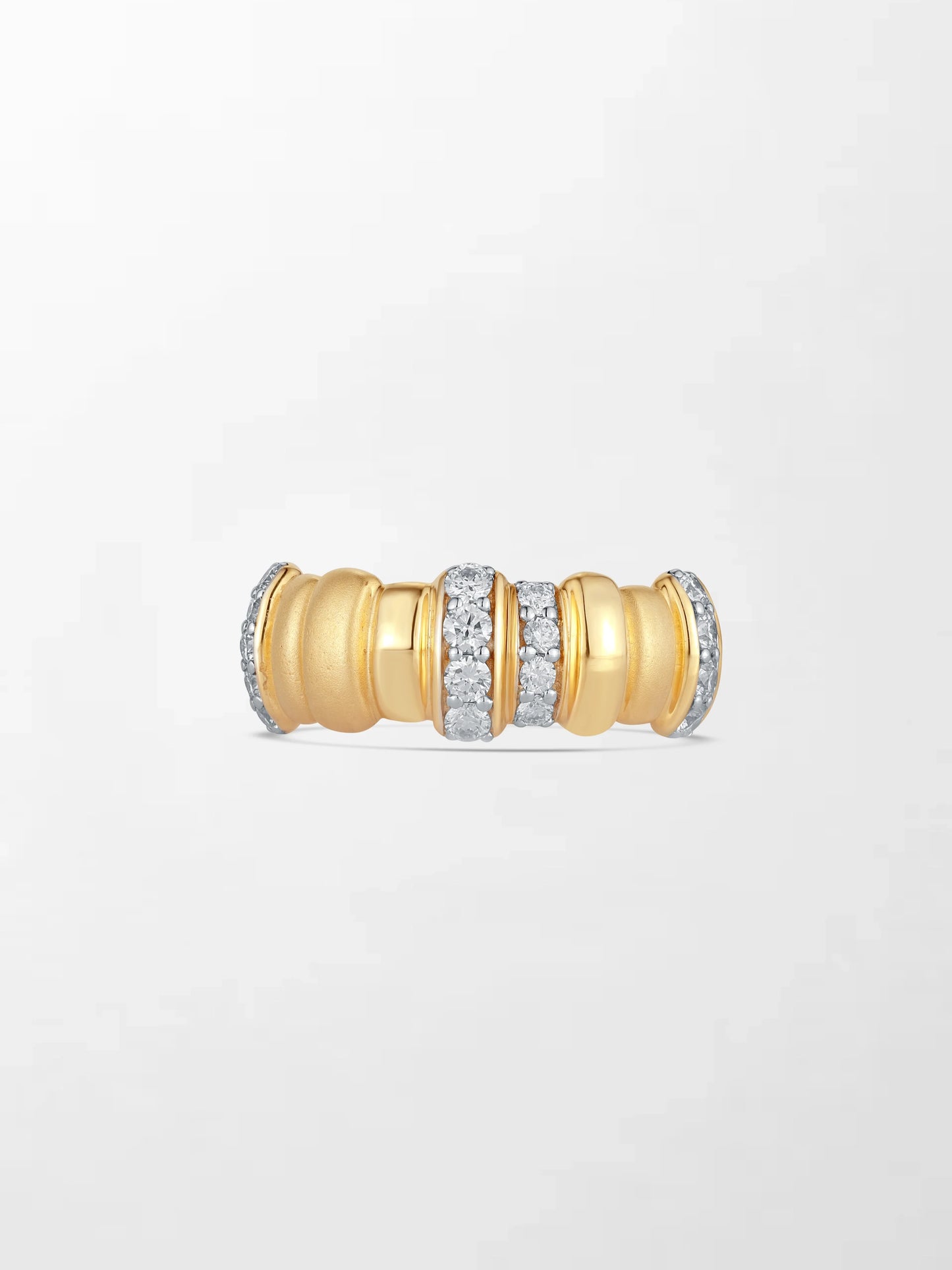 Gold Grooved Band