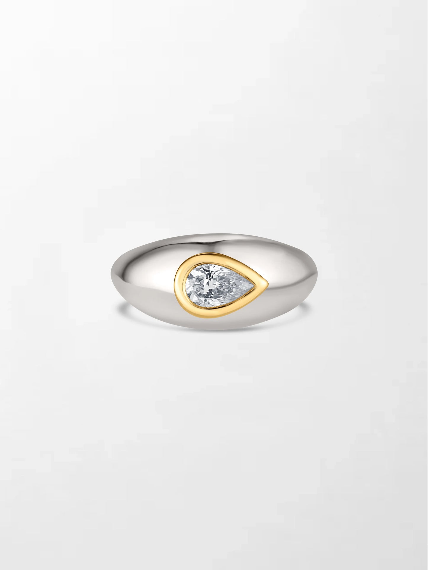 Pear Duo-Tone Ring