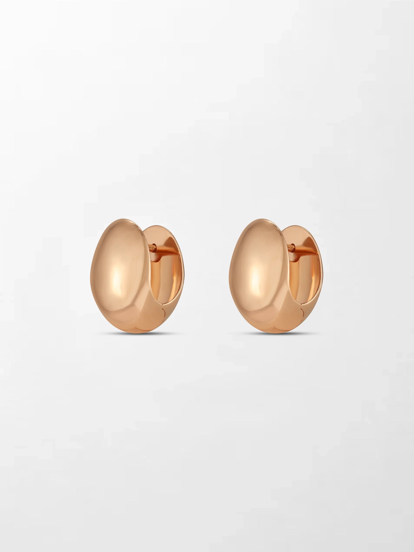 Rose Curve Huggies 14K