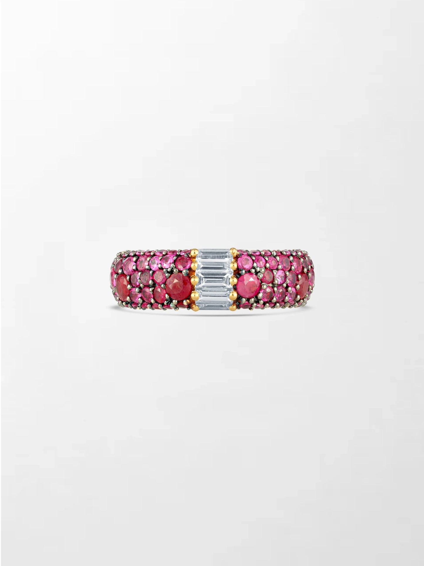 Ruby Pavé Baguette Band