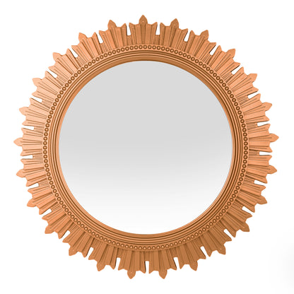EFINITO Sunburst Wall Mirror, Decorative Framed Mirror for Bathroom, Bedroom, Living Room & Vanity (17 Inch)