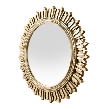 EFINITO Sunburst Wall Mirror, Decorative Framed Mirror for Bathroom, Bedroom, Living Room & Vanity (17 Inch)