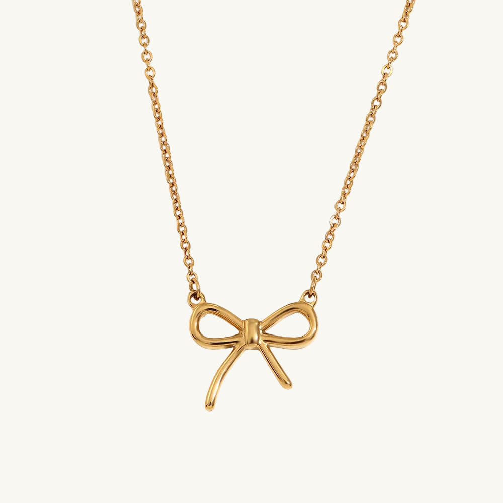 Fancy Bow Chain Necklace