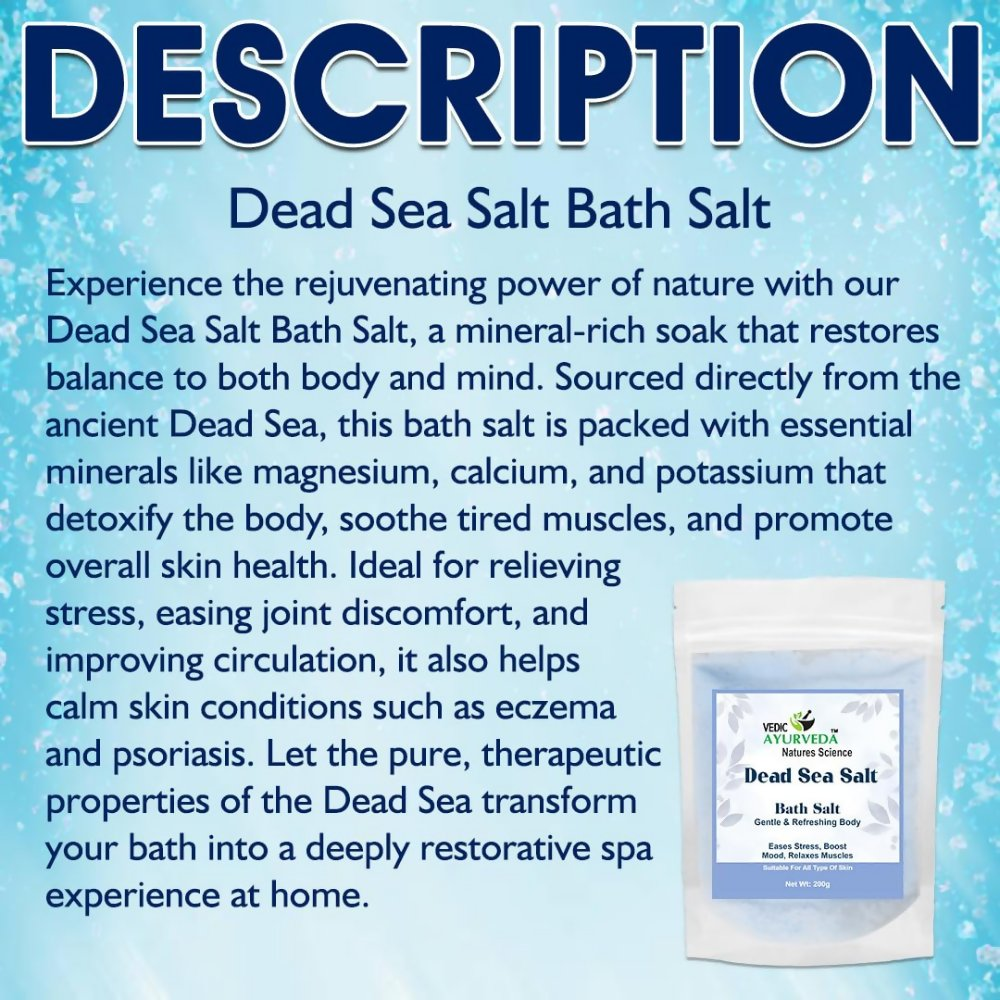 VedicAyurveda Dead Sea Salt and Lemongrass Bath Salt