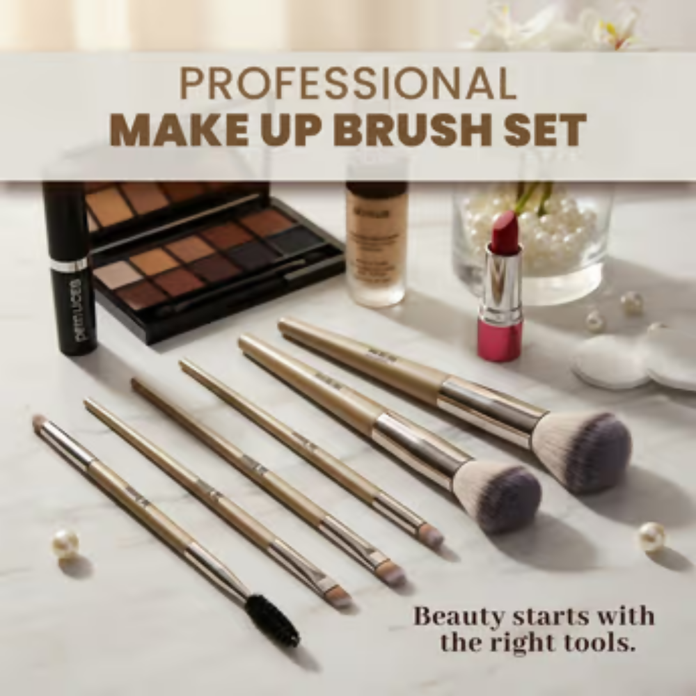 Bronson Professional 6Pc Face & Eye Brush Easy Blending