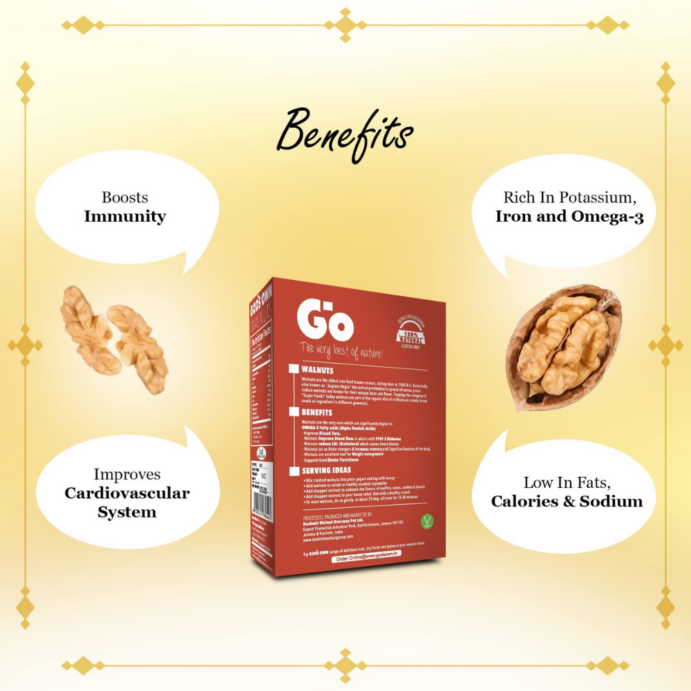 Go Organic Light Quarters & Extra Light Quarters Walnuts