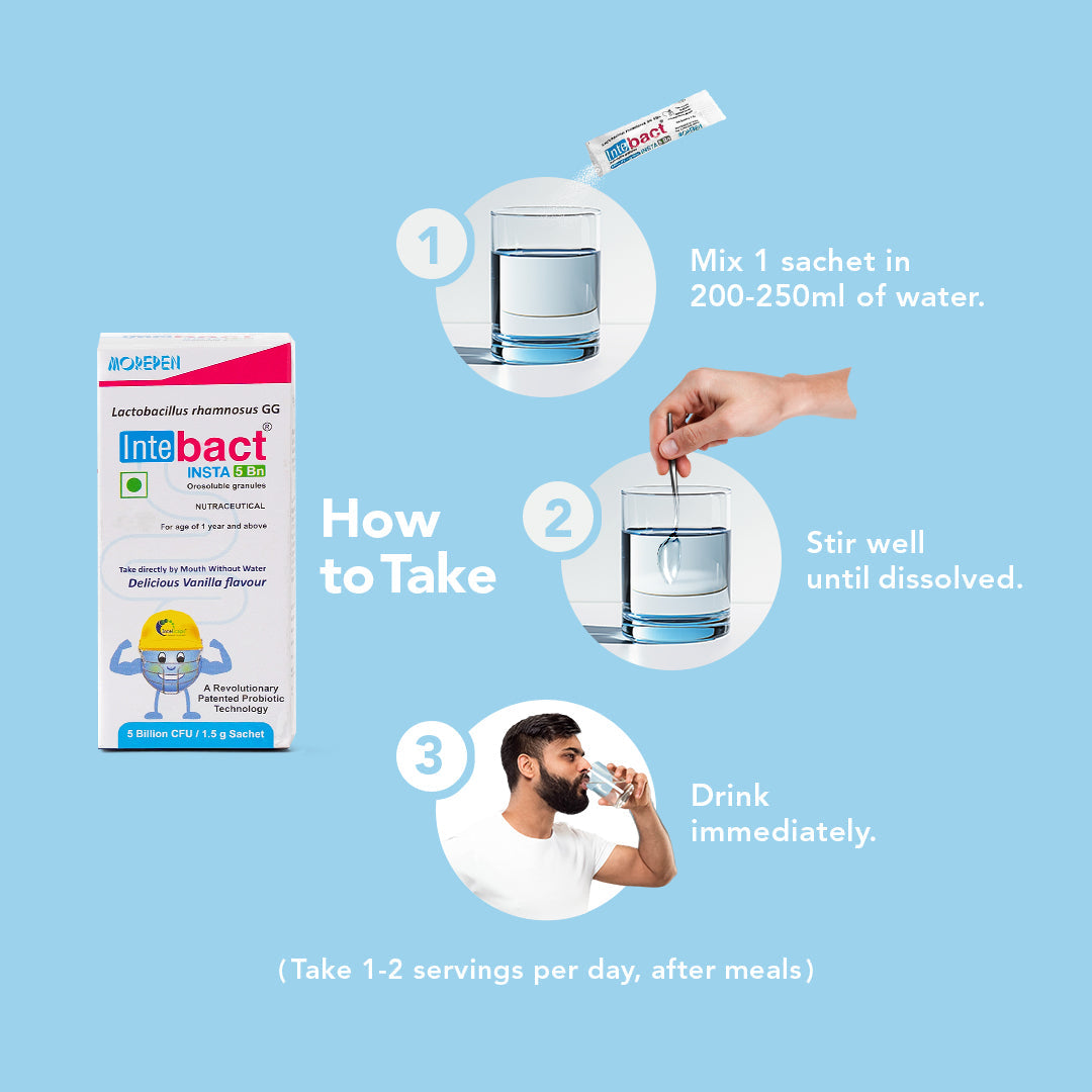 Dr Morpen Intebact Insta Probiotic 5Bn (1.5Gm) - 6 Sachets