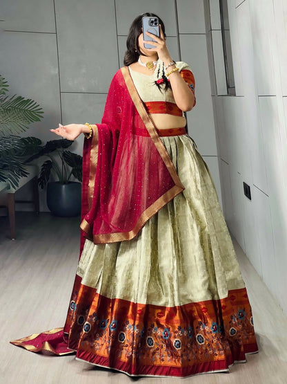 Yash Enterprise Multi Color Silk Embroidery Semi Stitched Navratri Chaniya Choli