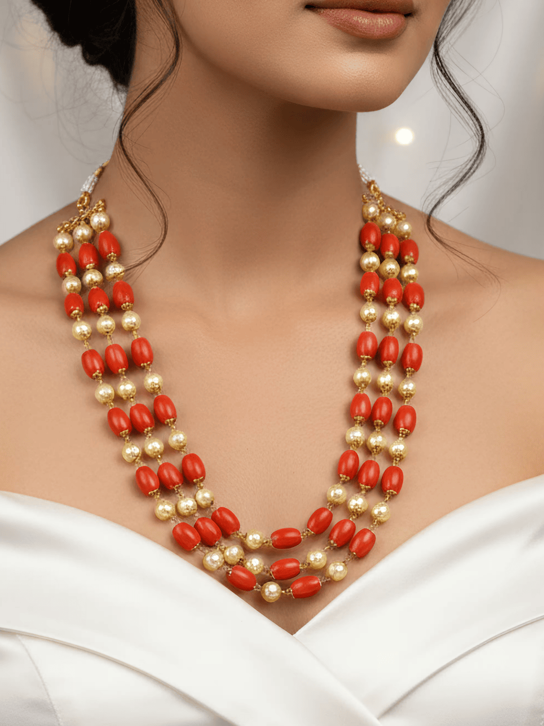 Scarlet Pear Glow Necklace