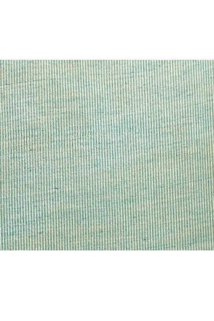 Piyari Fashion Women's Teal Embellished Cotton Blend Zari Check Handloom Saree