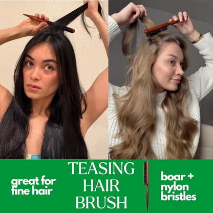 Bronson Professional Back Combing Teasing Brush and Hair Finishing Brush