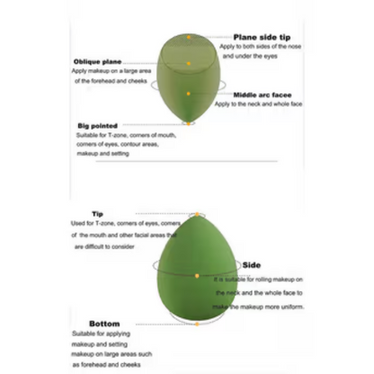 Bronson Professional Makeup Sponge Set