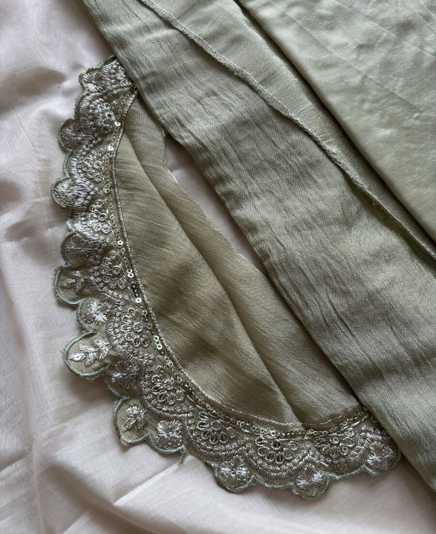 KC Pista Green Vichitra Silk Palazzo Suit For Women Festival Wear