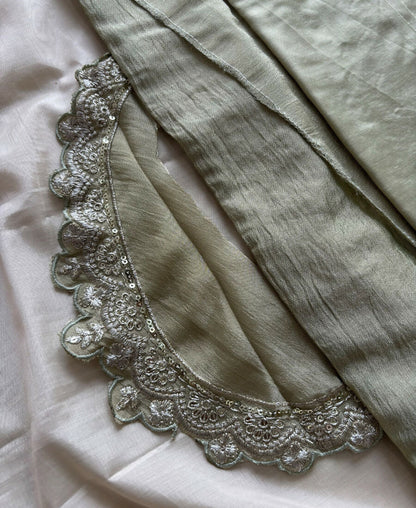 KC Pista Green Vichitra Silk Palazzo Suit For Women Festival Wear